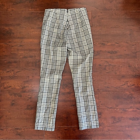 RAG & BONE Simone Pants Check Equestrian Stretch Gray Black Plaid Cropped Size 4 - Picture 4 of 10